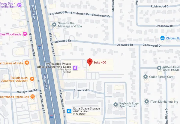 Google Map image of Cristal Air Conditioning in The Woodlands, TX